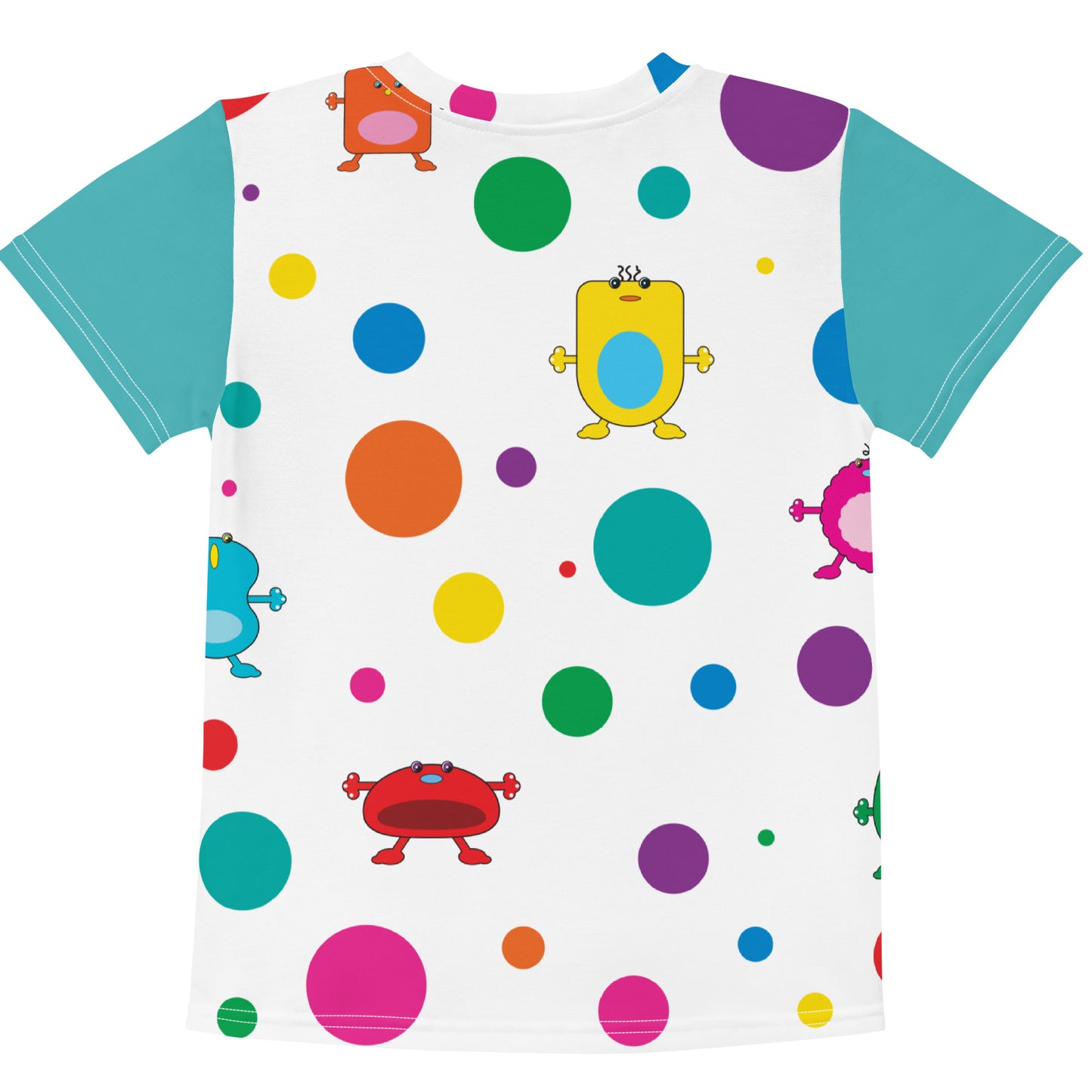 Kids t-shirt Dots and Monsters crew neck