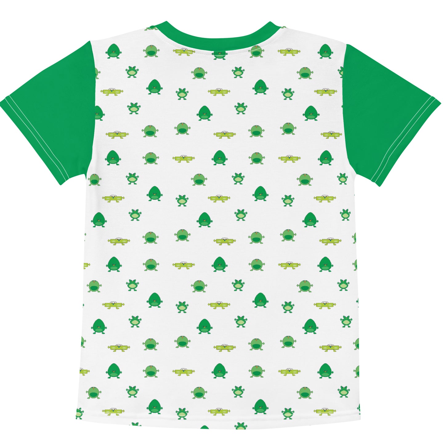 Kids t-shirt Green Monsters crew neck