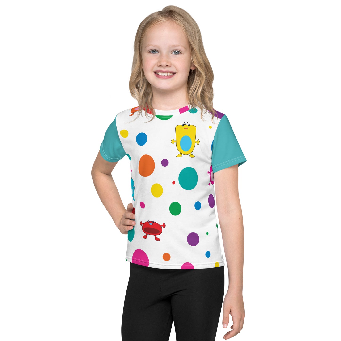 Kids t-shirt Dots and Monsters crew neck
