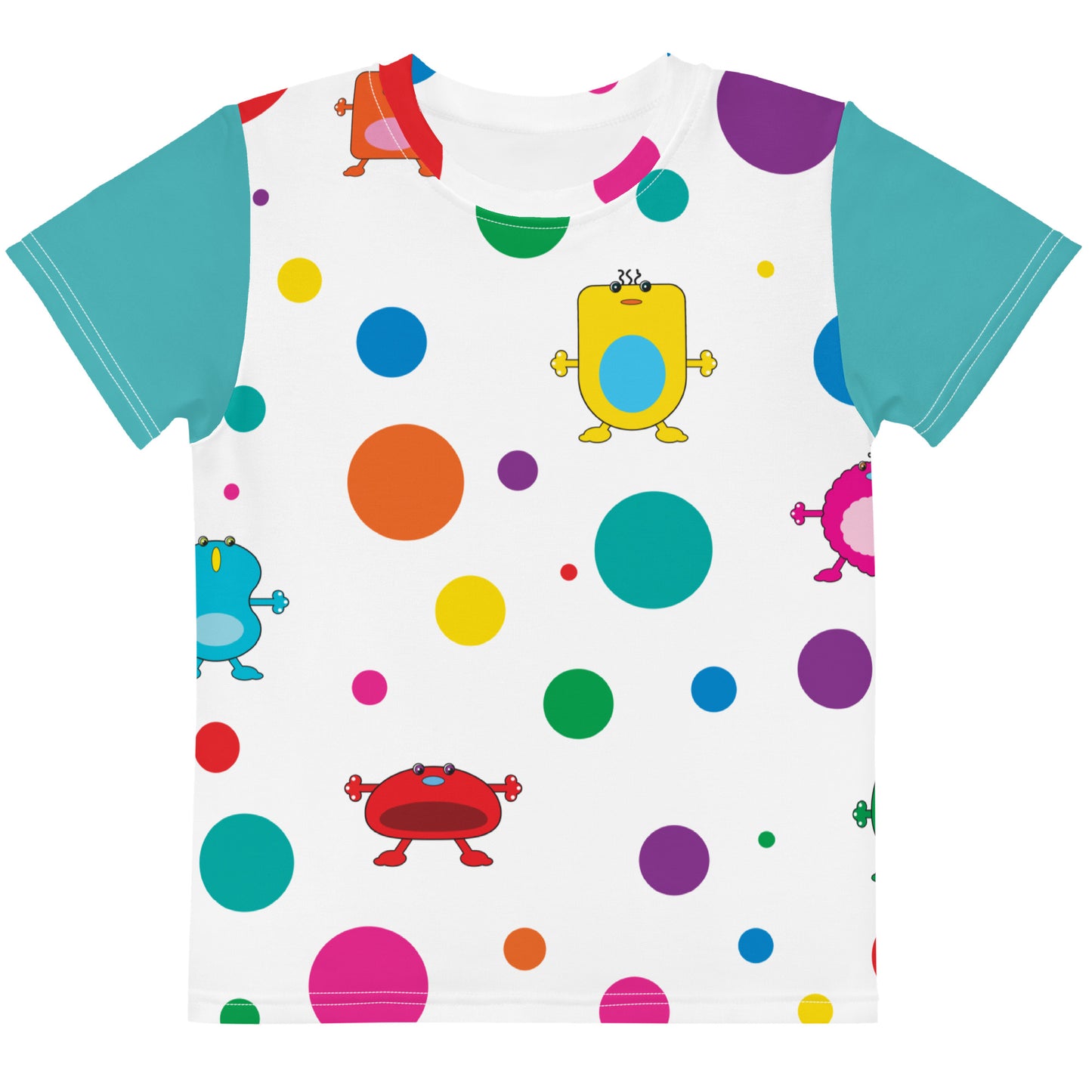 Kids t-shirt Dots and Monsters crew neck