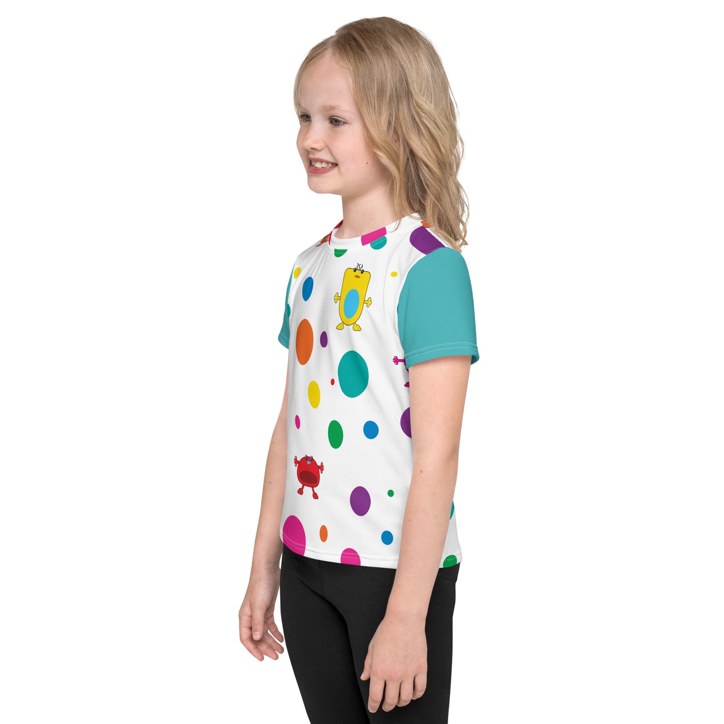 Kids t-shirt Dots and Monsters crew neck