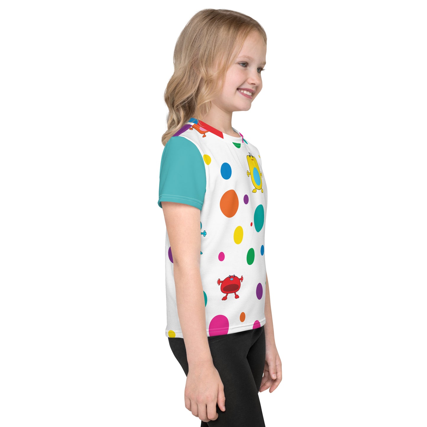 Kids t-shirt Dots and Monsters crew neck