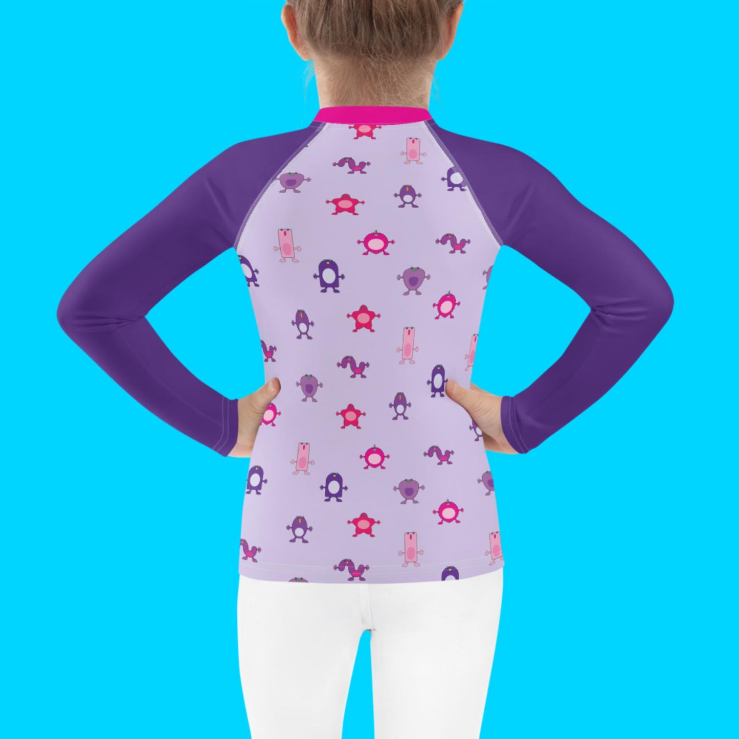 Kids Rash Guard Purple and Pink