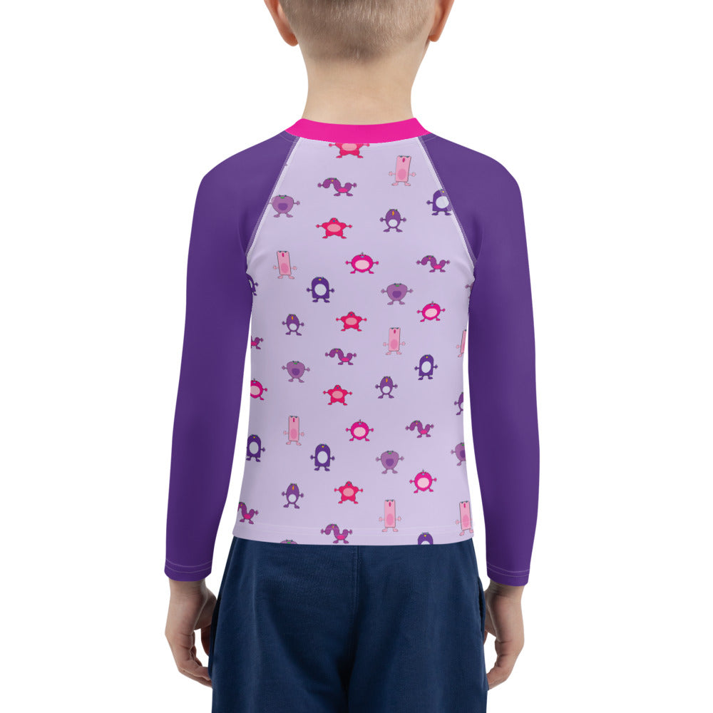 Kids Rash Guard Purple and Pink