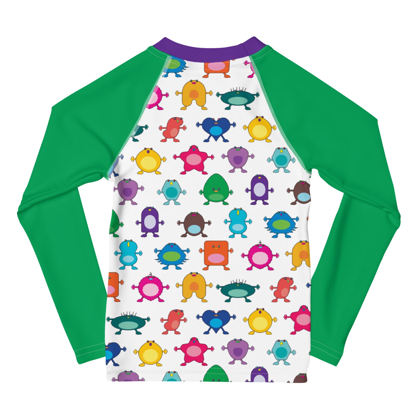 Kids Rash Guard Green Sleeves