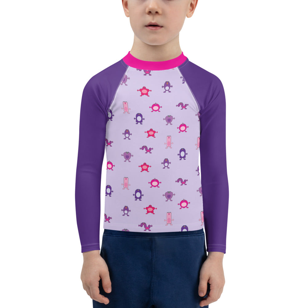 Kids Rash Guard Purple and Pink