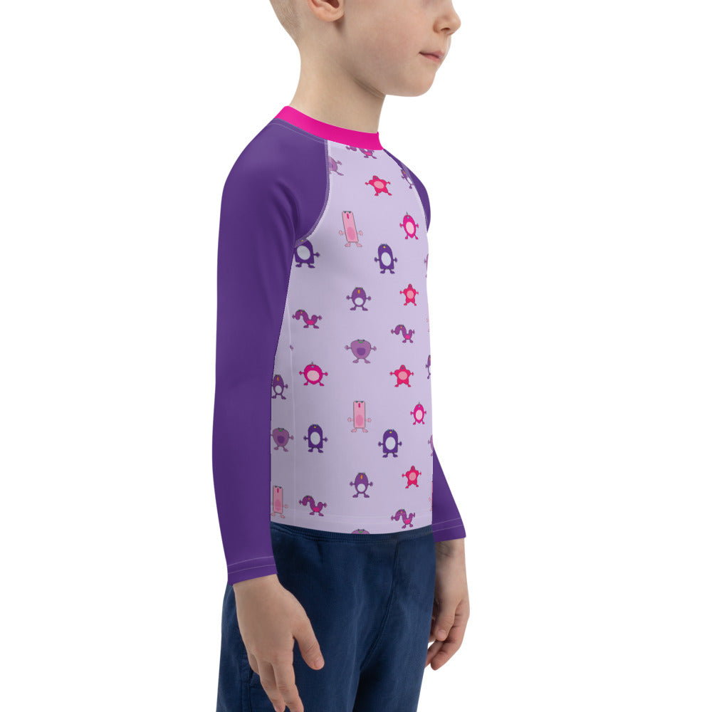 Kids Rash Guard Purple and Pink