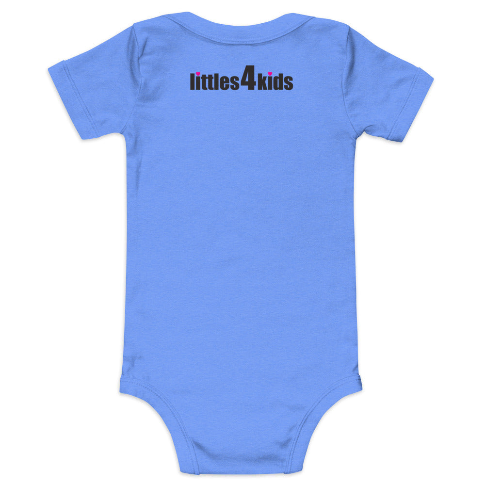 Baby short sleeve one piece (onesie) with Lex