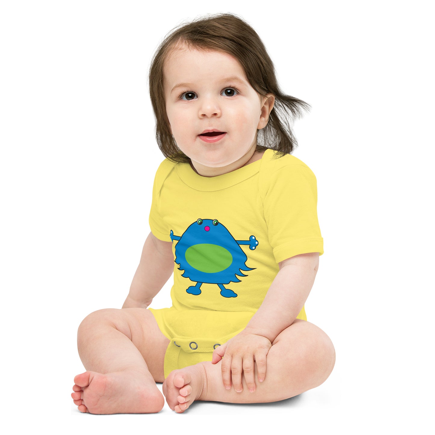 Baby short sleeve one piece (onesie) with Lucky