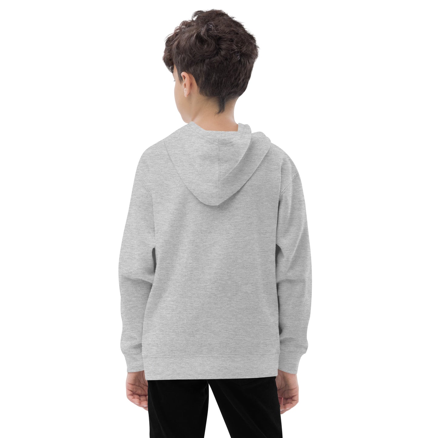 Kids fleece hoodie Grey with Axe
