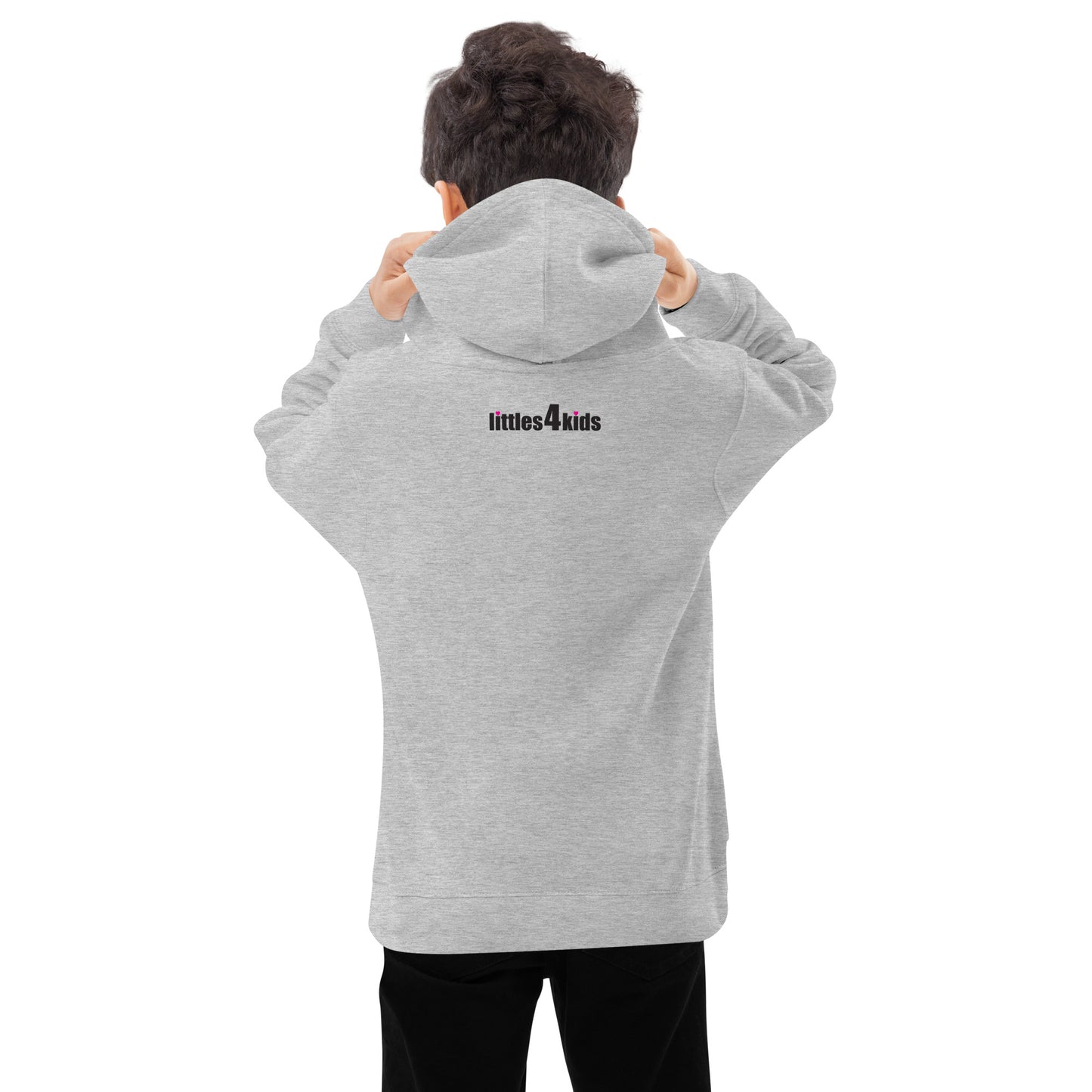 Kids fleece hoodie Grey with Axe