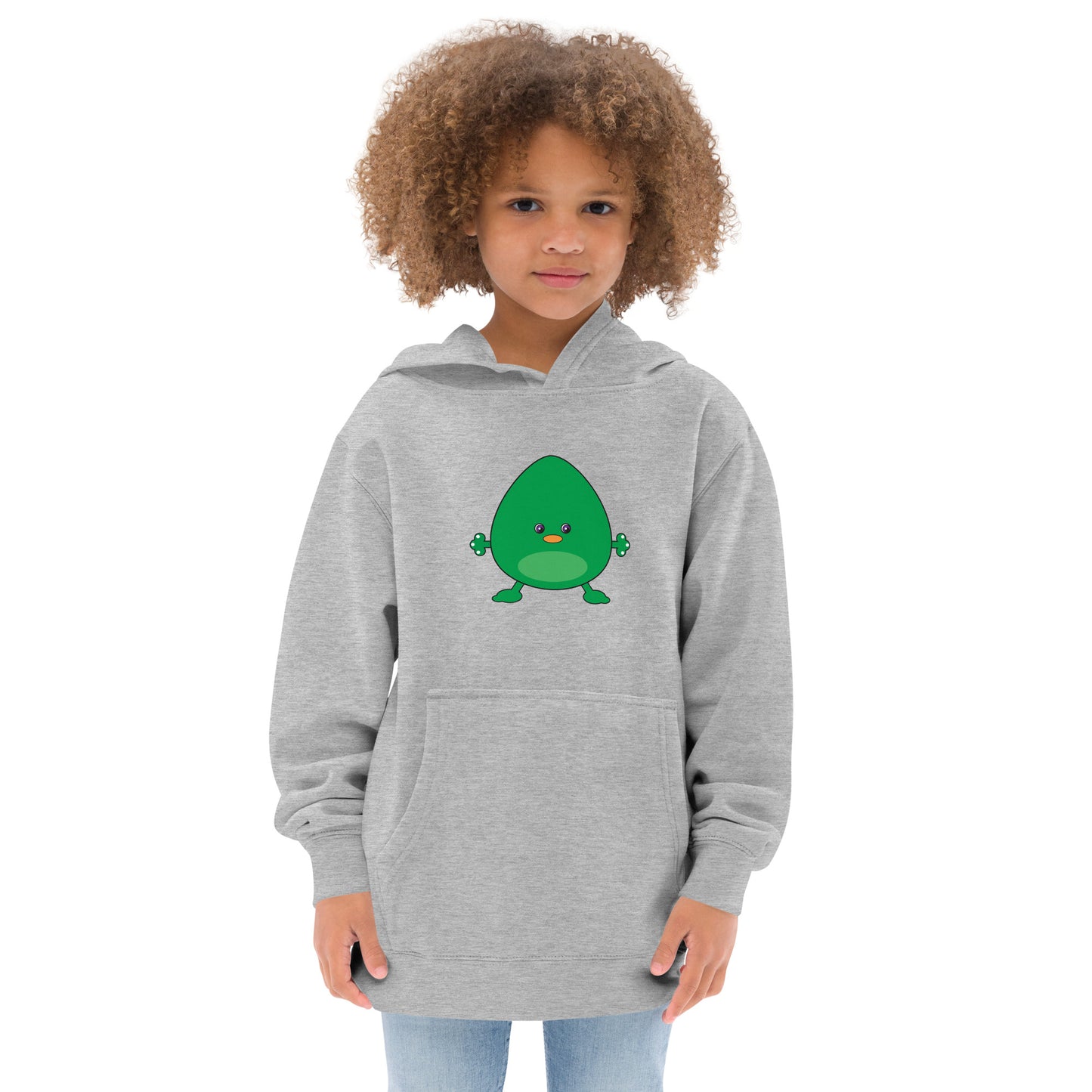 Kids fleece hoodie Grey with Axe