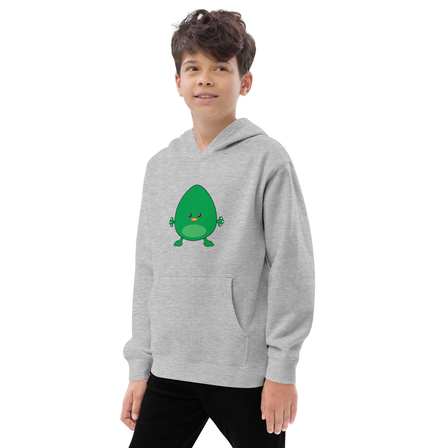 Kids fleece hoodie Grey with Axe
