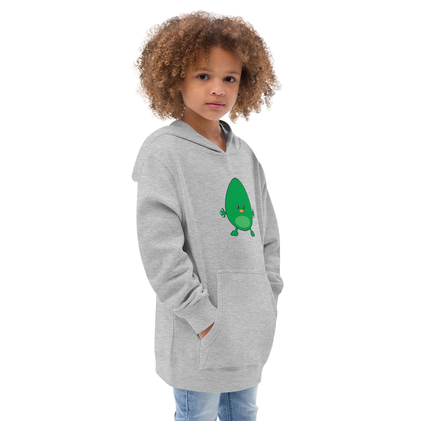 Kids fleece hoodie Grey with Axe