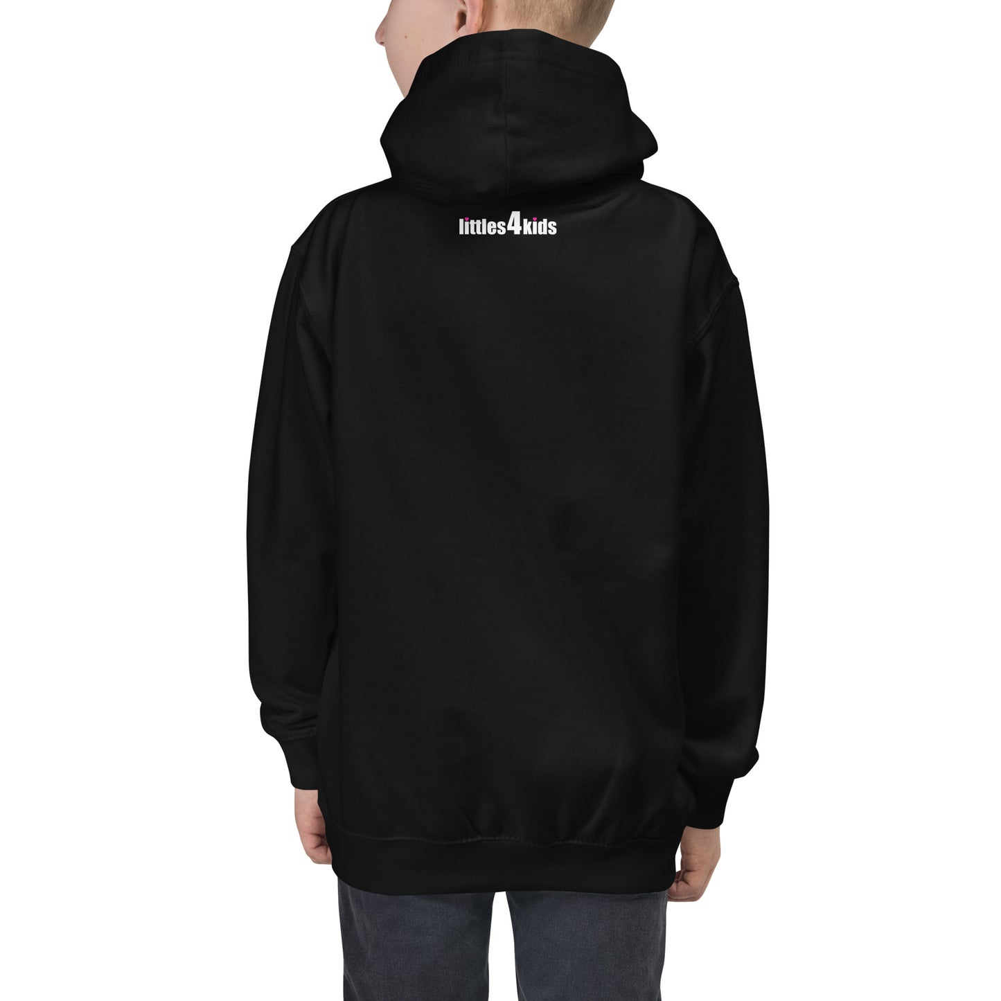 Kids Hoodie Black or Blue rainbow monsters