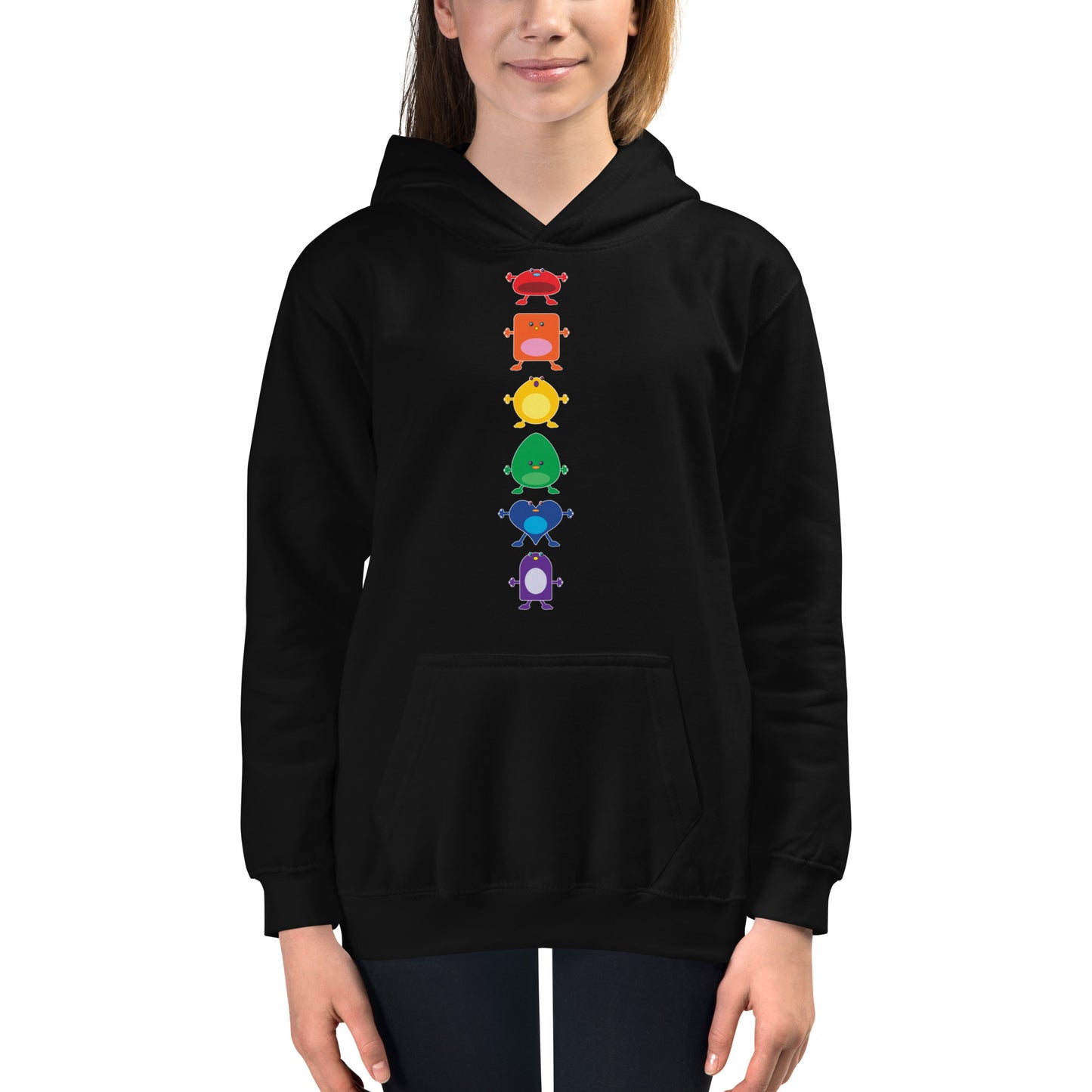 Kids Hoodie Rainbow Column of Monsters