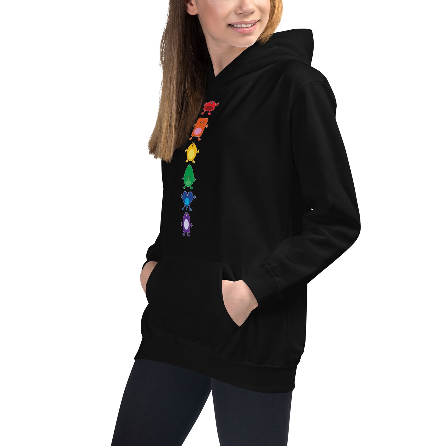 Kids Hoodie Rainbow Column of Monsters
