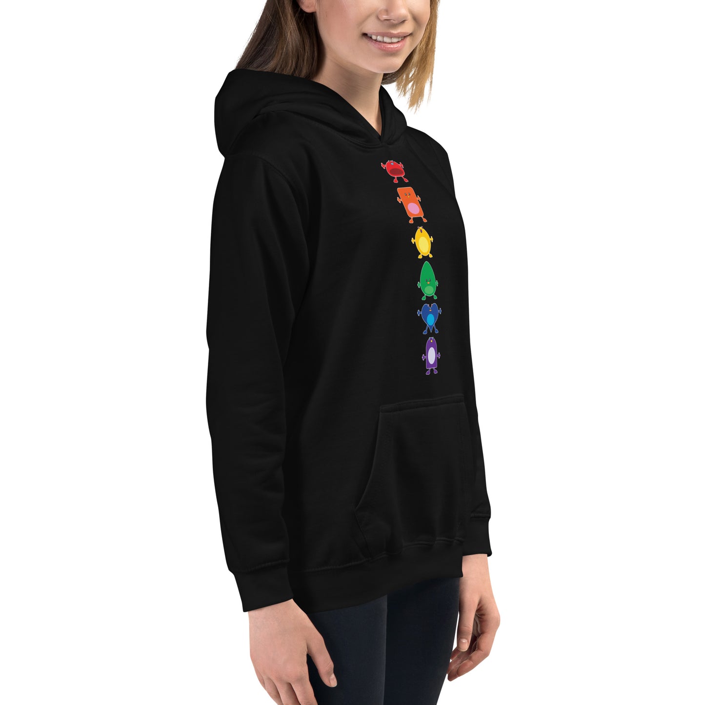 Kids Hoodie Rainbow Column of Monsters