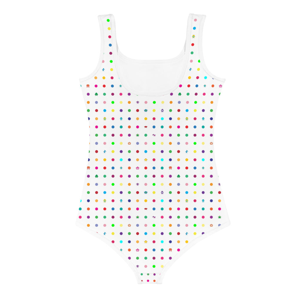 Kids Swimsuit Small Dots with monsters