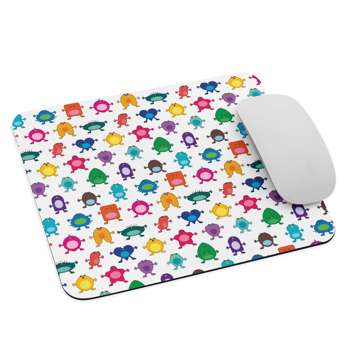 Mouse pad with monsters