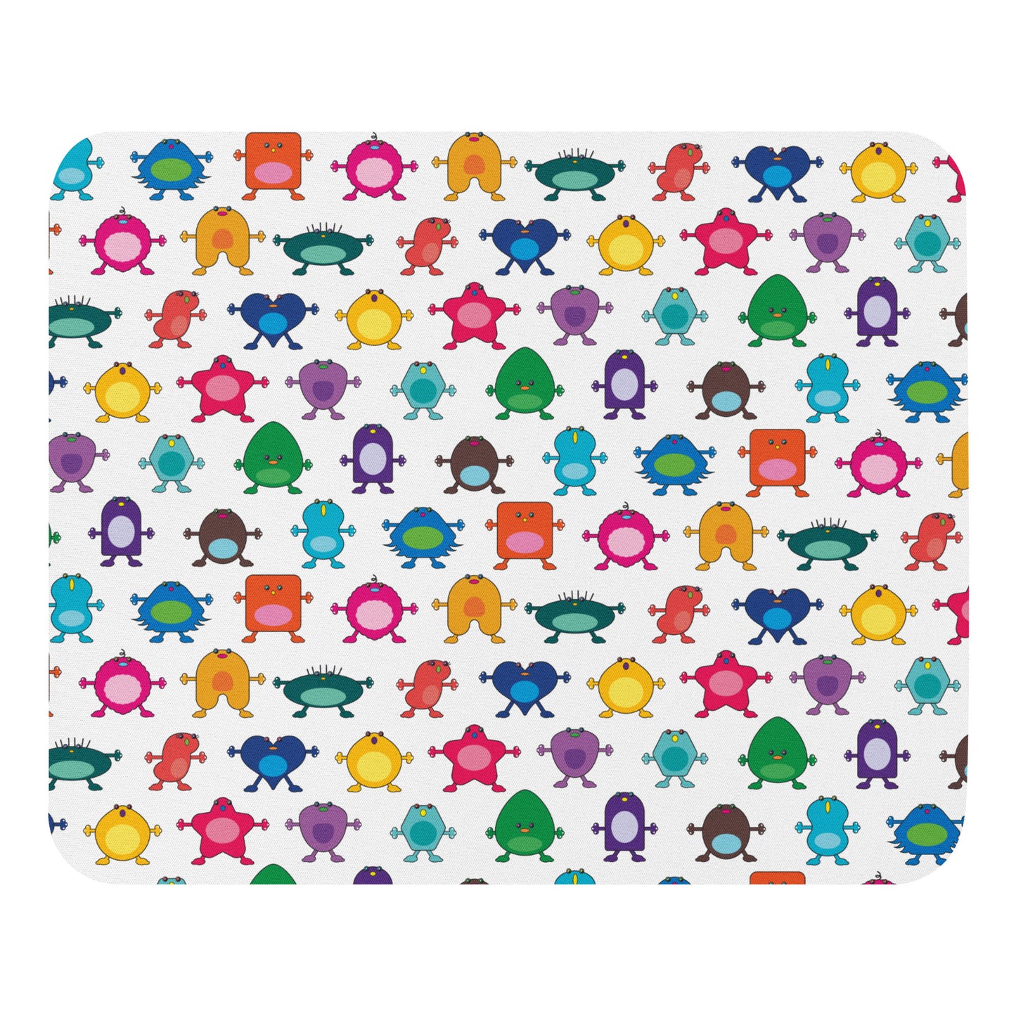 Mouse pad with monsters