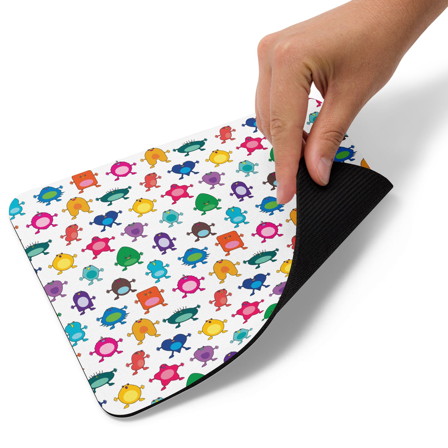 Mouse pad with monsters
