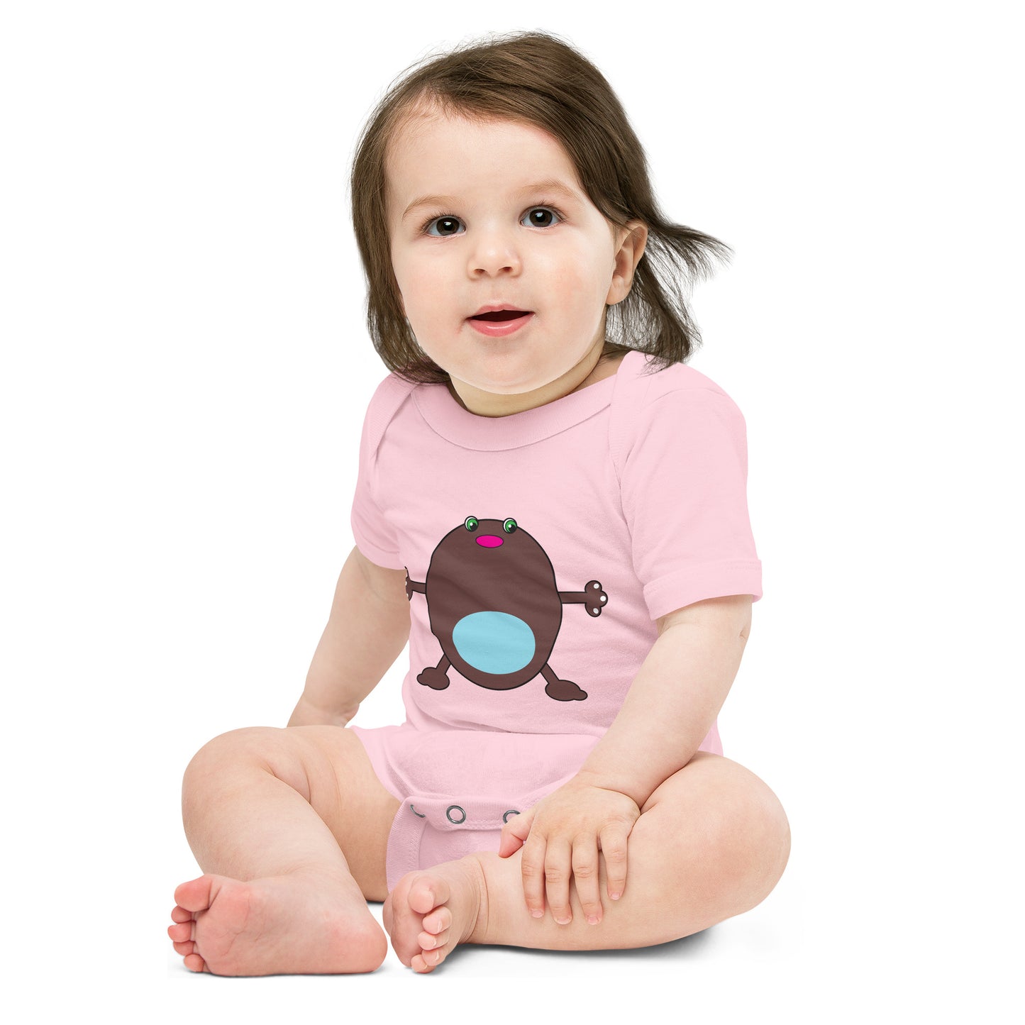 Baby short sleeve one piece (onesie) with Moose