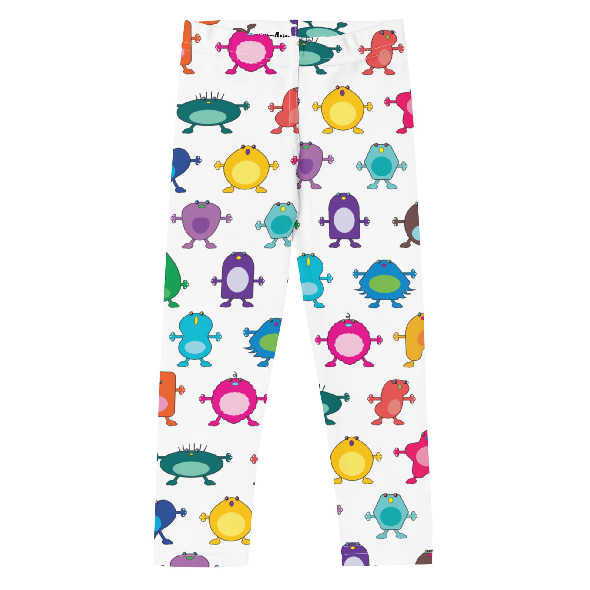Large Monster white Kid's Leggings Multi Colour